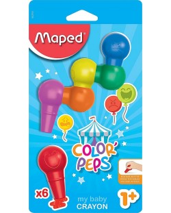Комплект пастели Maped Color Peps - Еarly Age, 6 цвята 
